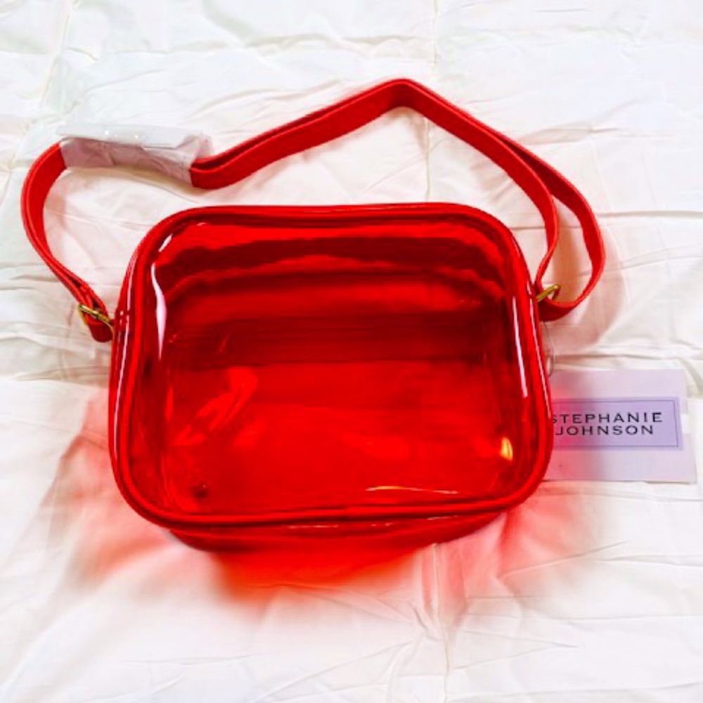 Stephanie Johnson Crossbody Clear Red Crossbody Travel Bag
